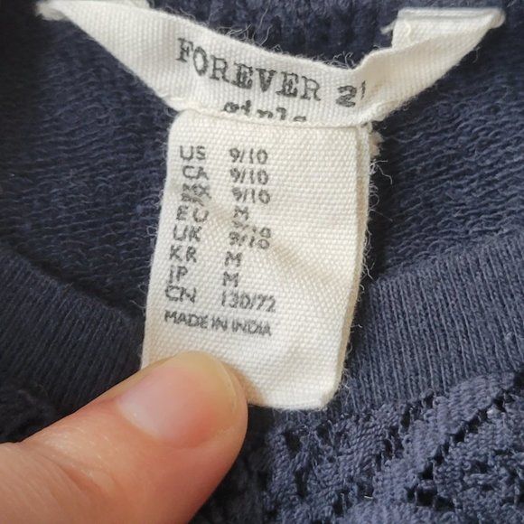 Dark Navy long sleeved sweatshirt - Picture 3 of 4